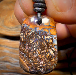 28 x 19mm - Drilled Tribal Queensland Boulder Opal Necklace