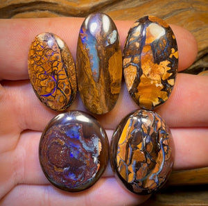 139.1cts - 5x Australian Tribal Boulder Opal’s. Wholesale Dealers Parcel