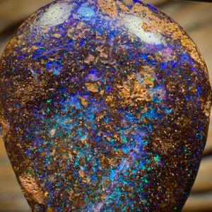 50% Off Card! Solid Queensland Boulder Opal Pendant