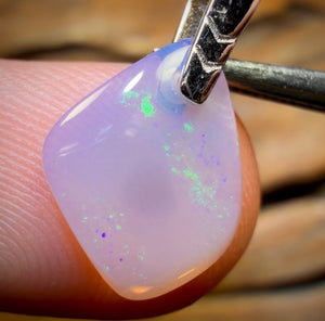 Sterling Silver - South Australian Solid Crystal Opal Pendant