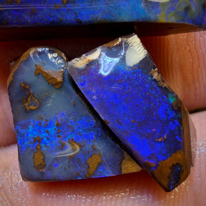 🔒40.1cts - 3x Australian Boulder Seam Opal Rubs Parcel