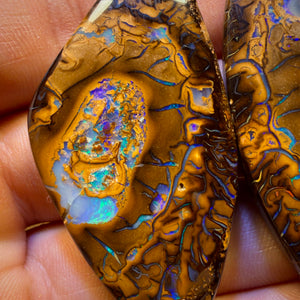 177.8cts - Top Yowah Nut Tribal / Crystal Centre Opal Pair. Double Sided!!