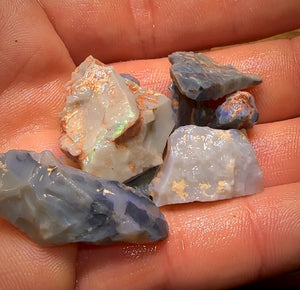 93cts - 11x Lightning Ridge Opal Rough Parcel