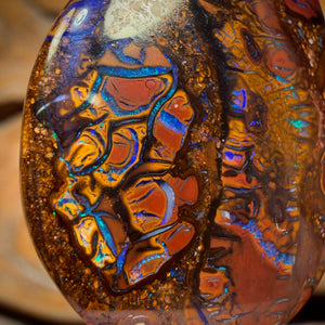 29.6cts - “Conglomerate Faces” Tribal Queensland Boulder Opal from Yowah Picture Stone