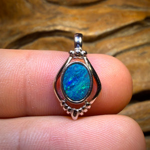 Sterling Silver - Queensland Boulder Opal Doublet Pendant