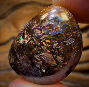 44.4cts - Tribal Australian Boulder Opal from Yowah. Multicolours!