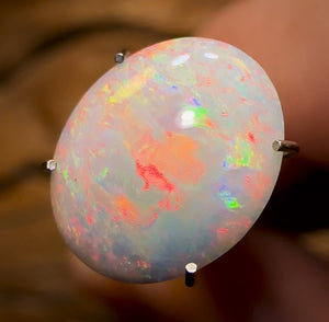 2,2 carats - Opale blanche rare d'Australie du Sud de Mintabie