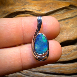 75% Off Card. Sterling Silver - Queensland Boulder Opal Doublet Pendant