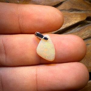 Bargain Card Solid! Sterling Silver - South Australian Solid Crystal Opal Pendant