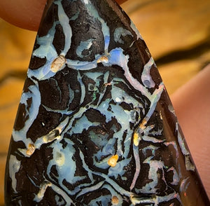 71.4cts - Rare Tribal Black Boulder Opal from Koroit