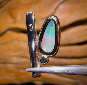 Sterling Silver - Solid South Australian Crystal Opal Pendant