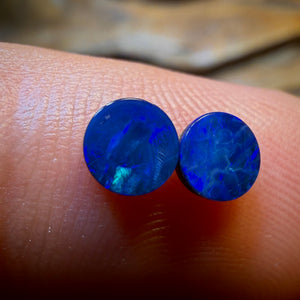 Wild Card! 0.65cts - Australian Boulder Opal Doublet Pair