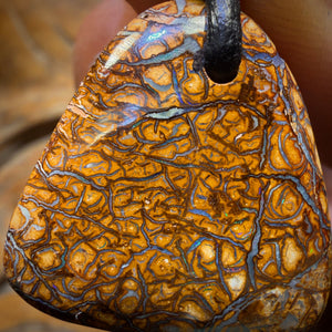 28 x 25mm - Drilled Tribal Queensland Boulder Opal Necklace