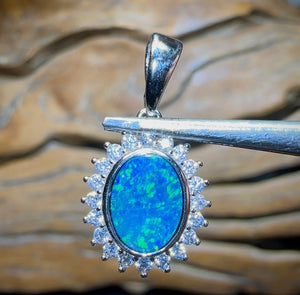Sterling Silver - “Princess Collection” Queensland Boulder Opal Doublet Pendant and Ring Set - Opal Whisperers