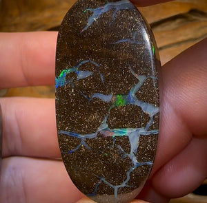 173.4cts - Australian Boulder Opal Set. Winton Seam Opal. Double Sided - Opal Whisperers