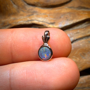 Sterling Silver - Queensland Boulder Opal Doublet Pendant