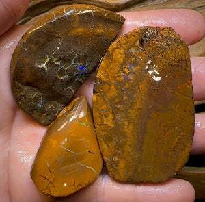 452.6cts- 3x Large Queensland Boulder Opal Rubs - Opal Whisperers