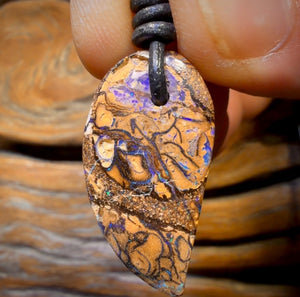 29 x 15mm - Drilled Tribal Queensland Boulder Opal Necklace