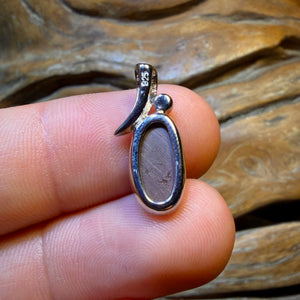 OpalFest BargainCard! Sterling Silver - Queensland Boulder Opal Doublet Pendant Red Fire