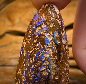 58.1cts - Blonde/Tan Tribal Yowah Nut Opal. Double Sided!