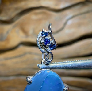 9k white Gold - Solid Lightning Ridge Black Opal Pendant - Opal Whisperers