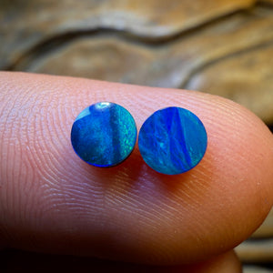 HDW 0.6cts - Australian Boulder Opal Doublet Pair