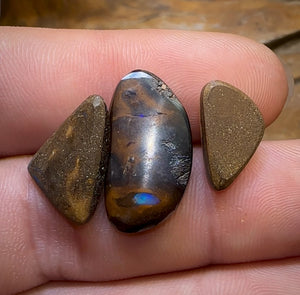 17.4cts - “Starter Collection” 3x Loose Queensland Boulder Opals. Wholesale Parcel - Opal Whisperers