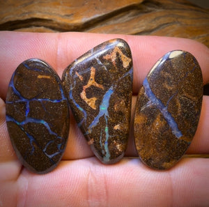 102.3cts - 3x Australian Boulder Seam Opal’s. Wholesale Dealers Parcel