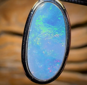 🔨 AUCTION 🔨 No Reserve Sterling Silver - Queensland Boulder Opal Doublet Pendant