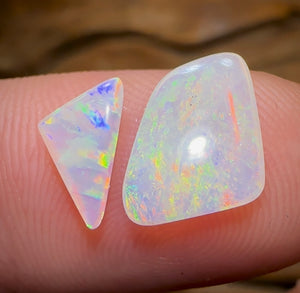 1.3cts - South Australian Crystal Opal Set from Andamooka - Opal Whisperers
