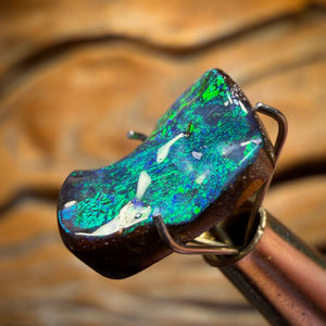 3.1cts - “The Wave” Natural Split Australian Boulder Seam Opal