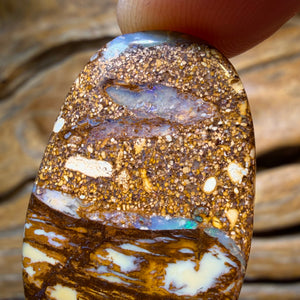 TGIF 26.9cts - “Cathedral Landscspe” Wood Fossil Replacement Boulder Opal from Yowah