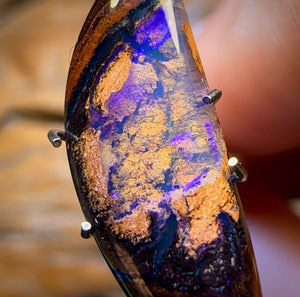 4.5cts - “Rockpool Kernel” RARE Yowah Nut Crystal Centre Opal