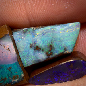 🔒38.1cts - 3x Australian Boulder Seam Opal Rubs Parcel