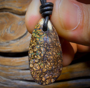 32 x 16mm - Drilled Tribal Queensland Boulder Opal Necklace