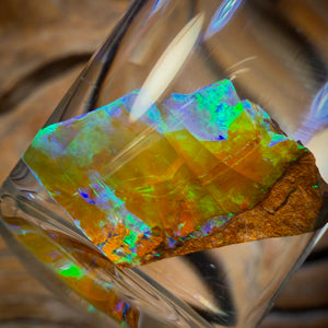 15cts - Vial of Rare Yowah Fossil Opal Golden Green Crystal Rough Specimen