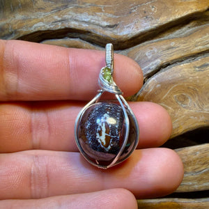 Sterling Silver - Yowah Nut Opal Bead Pendant