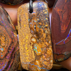 š5x Drilled Boulder Opals. Bulk Wholesale Parcel BARGAIN