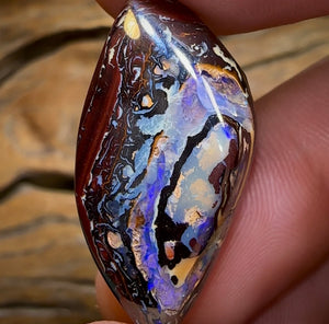 37.8cts - “Purple Kernel”Polished Koroit Nut Opal Specimen - Opal Whisperers