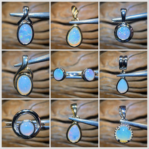 🔒Sterling Silver - WHOLESALE 9 PIECE JEWELLERY PARCEL. South Australian Solid Opal Jewellery