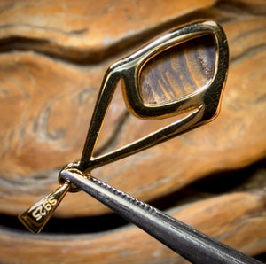 Sterling Silver Gold Plated- Queensland Boulder Opal Doublet Pendant