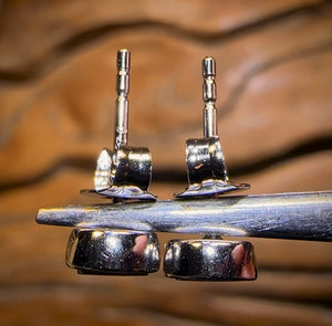 Sterling Silver - Australian Boulder Opal Doublet Stud Earrings Blue/Green. Bulk Listing