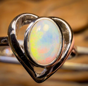 Sterling Silver - South Australian Crystal Opal Ring