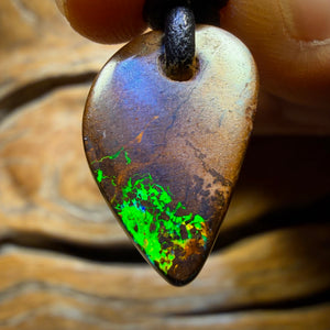 20 x 12mm - Drilled Queensland Boulder Opal Necklace