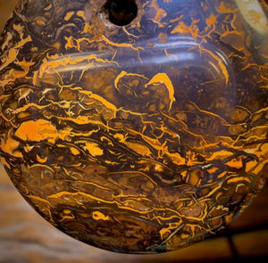 33 x 31mm - Drilled Boulder Opal Pendant w/ Eco Friendly Vegan Cord