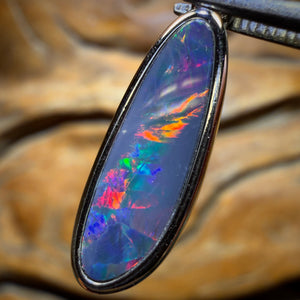 🔨 AUCTION 🔨 Sterling Silver - Queensland Boulder Opal Doublet Pendant