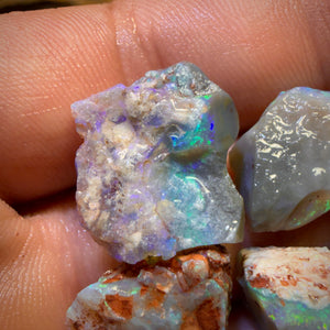 37.1cts - 5x Lightning Ridge Opal Rough Parcel
