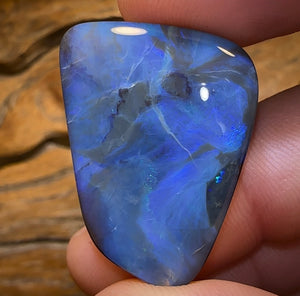 44.4cts - Queensland Boulder Black Opal from Winton - Opal Whisperers
