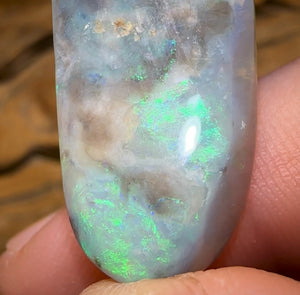 Carvers Delight 28.4cts - Lightning Ridge Semi Black Opal Rub