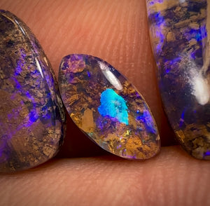 🔒 7.4cts - 4x Solid Australian Boulder Pipe Opal Parcel